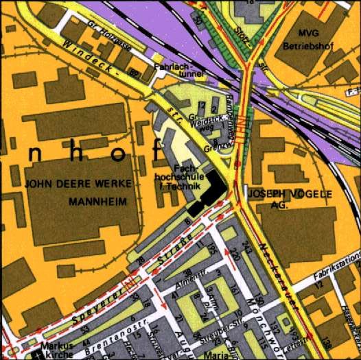 Portion of Mannheim City Map 